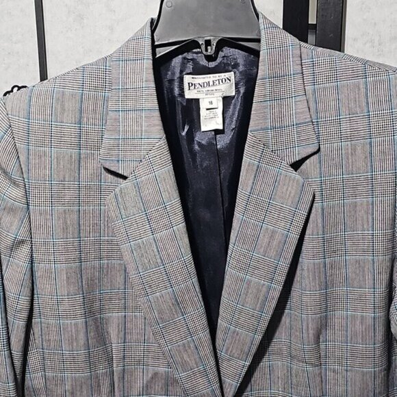 Pendleton Vintage 2 Piece Plaid Elegant Virgin Wool Skirt Set Size 16 - Picture 4 of 15